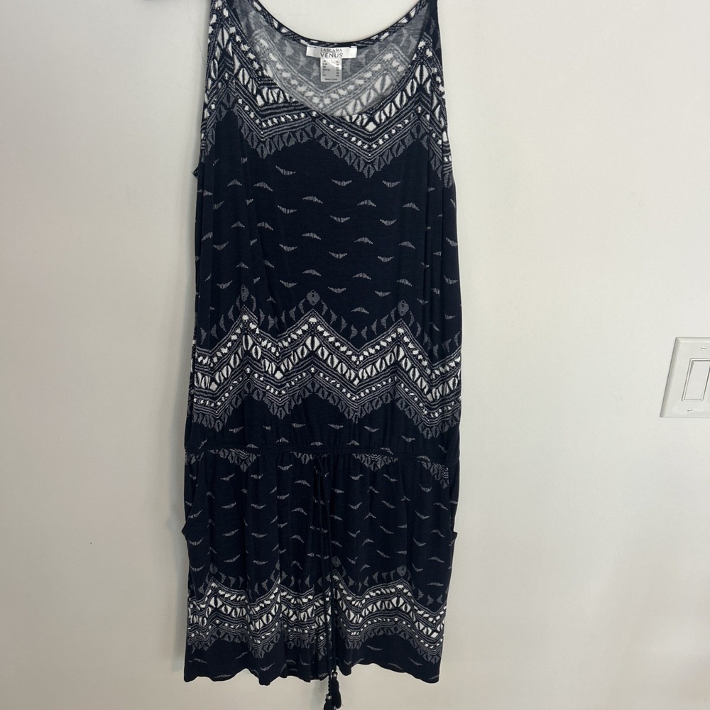 Venus Black & White Printed Jumpsuit